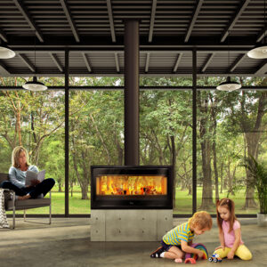 Lacunza Verona 800 and 1000 Freestanding Wood Fireplace